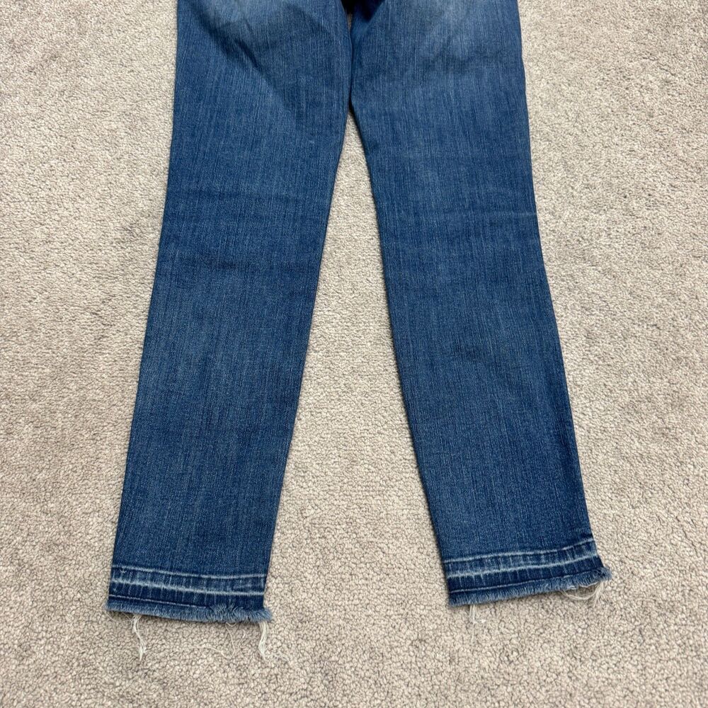 Madewell 10" High Rise Skinny Denim Jeans Womens 27 Blue Raw Hem Button Fly - Picture 3 of 16